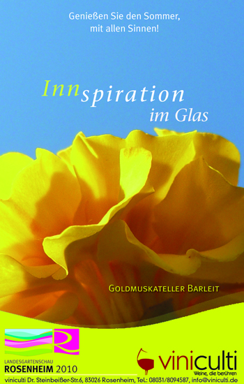 Innspiration im Glas - Goldmuskateller, landesgartenschau Weine Rosenheim 2010