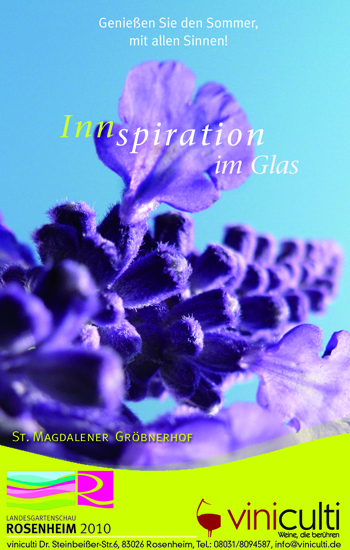 Innspiration im Glas - St. Magdalener, Landesgartenschau Weine Rosenheim 2010